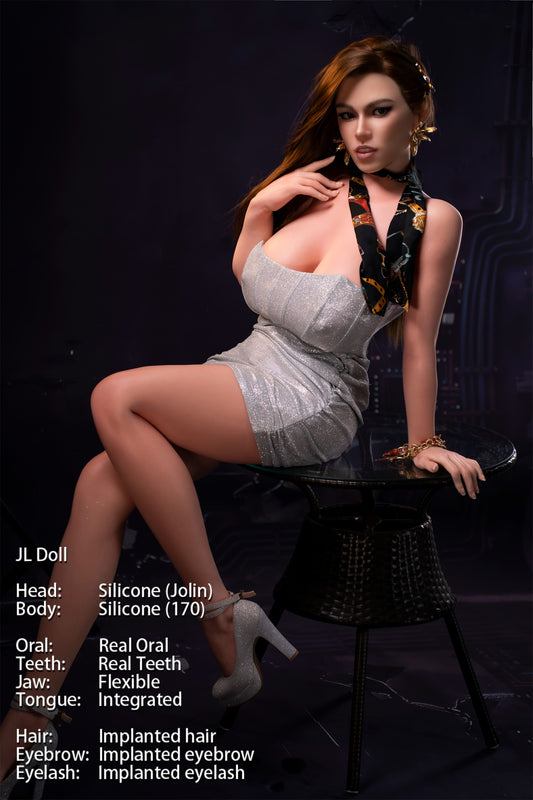 Jarliet Doll | 5ft7in American Woman Silicone Adult Love Doll & Real ROS Head for Single Man - Jolin