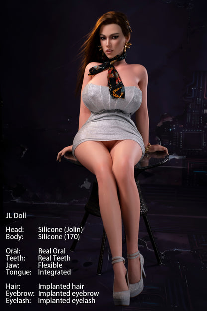Jarliet Doll | 5ft7in American Woman Silicone Adult Love Doll & Real ROS Head for Single Man - Jolin
