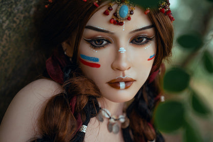 Rosretty Doll | 164cm 5ft45in Gypsy Style Realistic Full Silicone Sex Doll with Hard Silicone Head - Hani