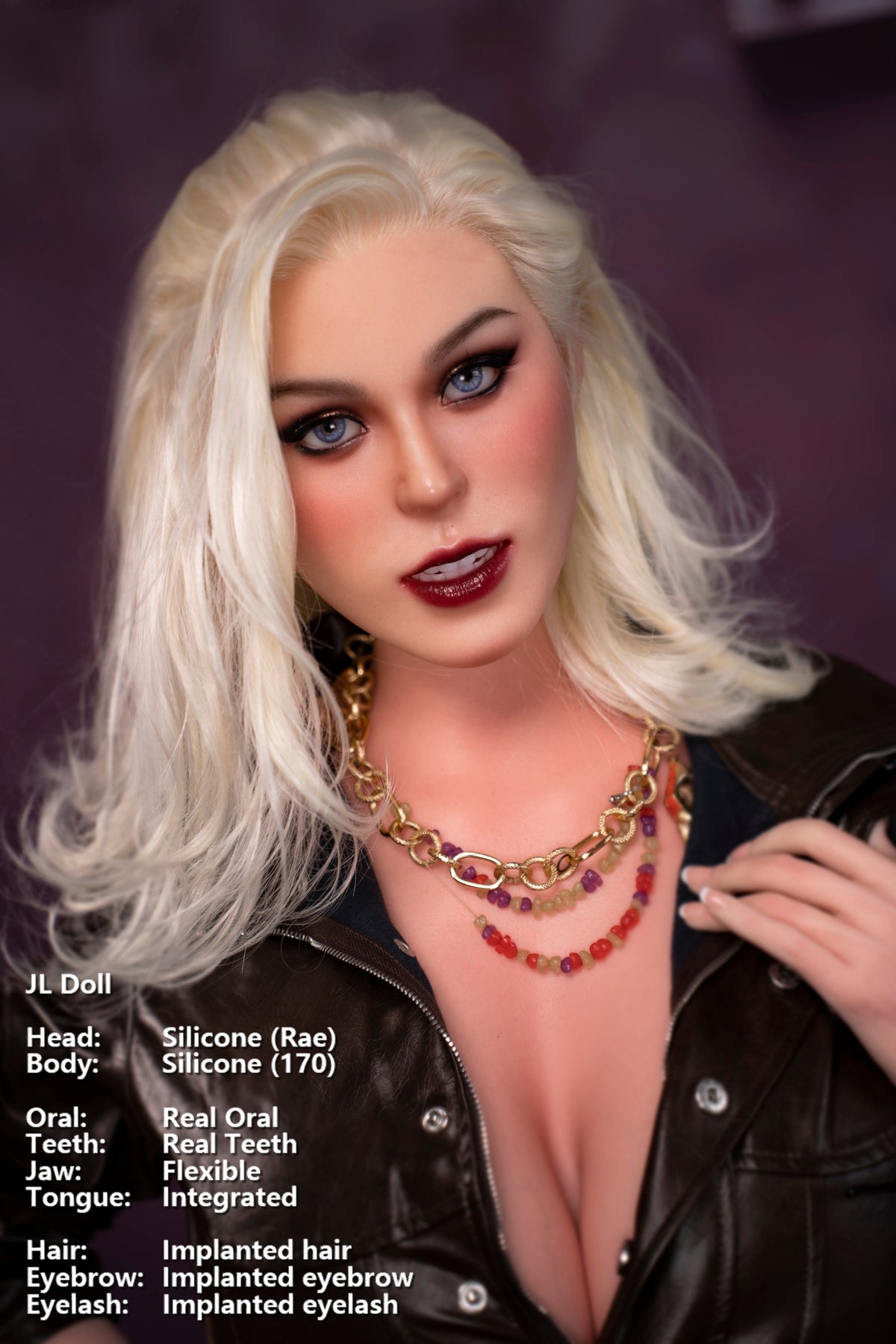 Jarliet Doll | 5ft9in Gray Hair Mature Woman Silicone Love Doll Real Oral Silicone Head - Rae