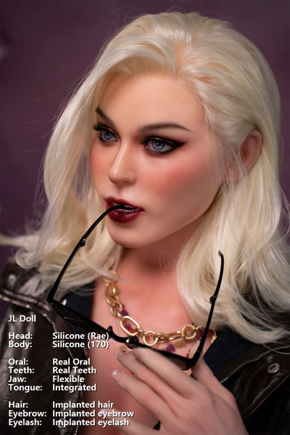 Jarliet Doll | 5ft9in Gray Hair Mature Woman Silicone Love Doll Real Oral Silicone Head - Rae