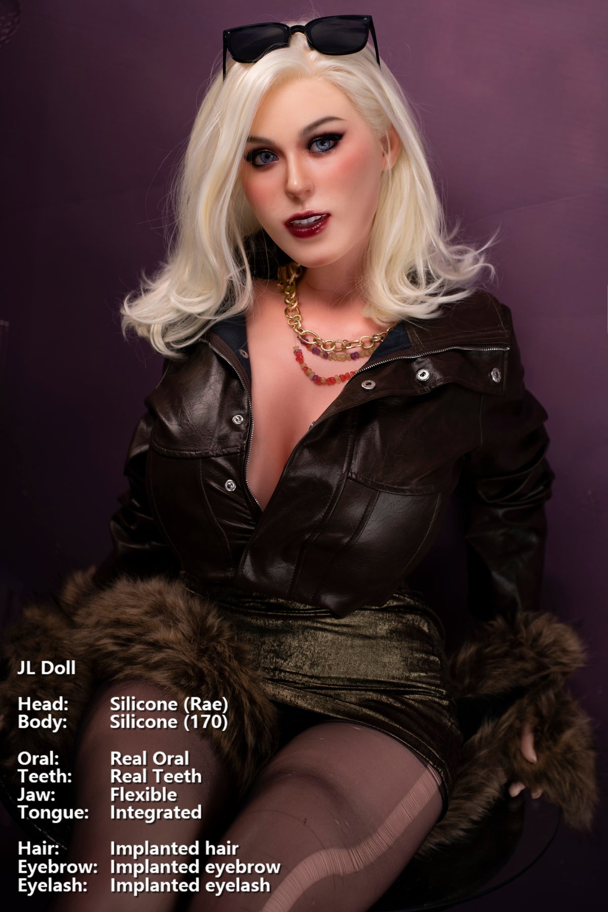 Jarliet Doll | 5ft9in Gray Hair Mature Woman Silicone Love Doll Real Oral Silicone Head - Rae
