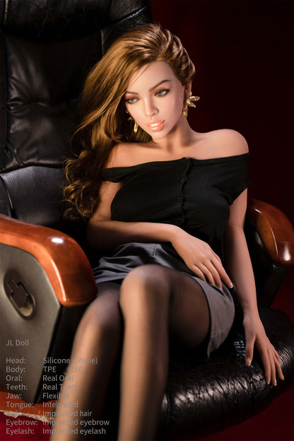 US Stock Jarliet Doll | 160cm 5ft3in African-American Hybrid Sex Doll TPE Body with ROS Silicone Head – Jessie