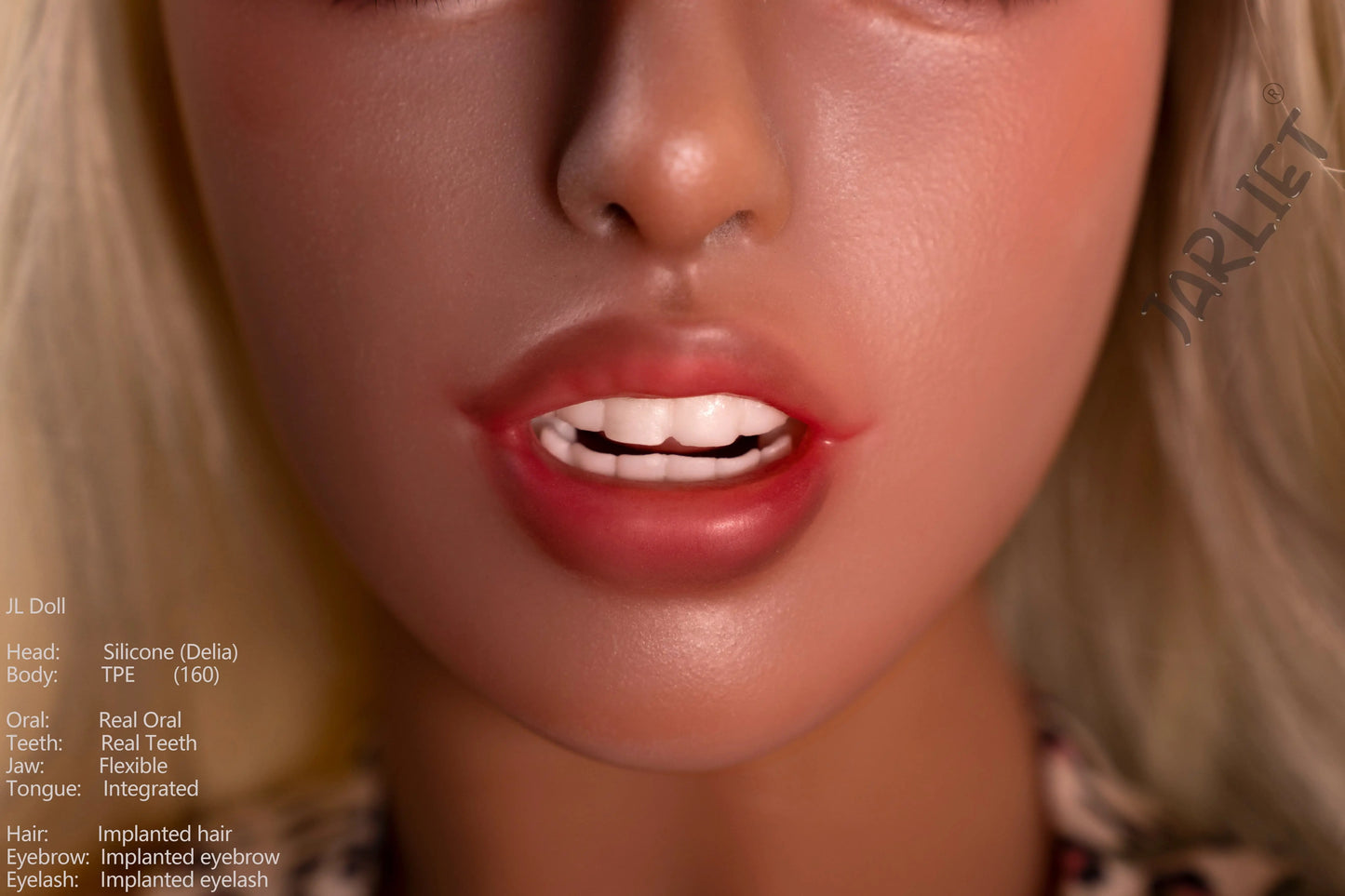 Jarliet Doll | 160cm 5ft6.5in Sexy Slim Blonde Full Size TPE Doll with ROS Silicone Head - Delia