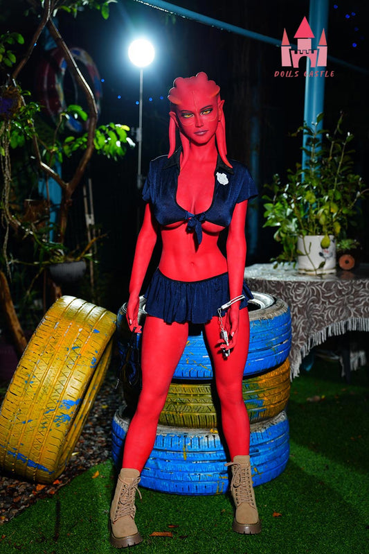 Dolls Castle | 160cm 5ft3in F Cup Red Skin Cosplay Alien Style Adult Sex Doll - Cacy