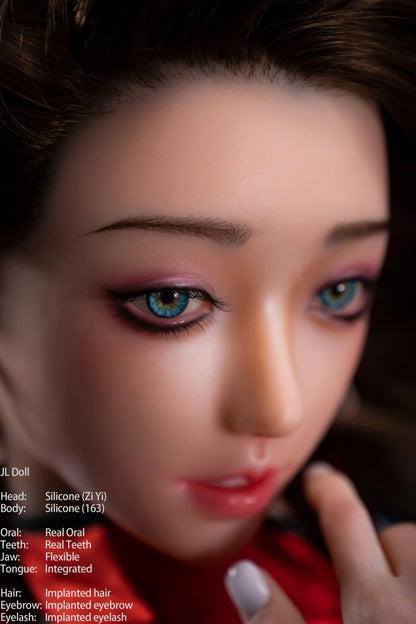 Jarliet Doll | 163cm 5ft4in Full Size Chinese Style Big Boobs Full Silicone Doll with ROS Silicone Head for Divorced Guys - ZIYI