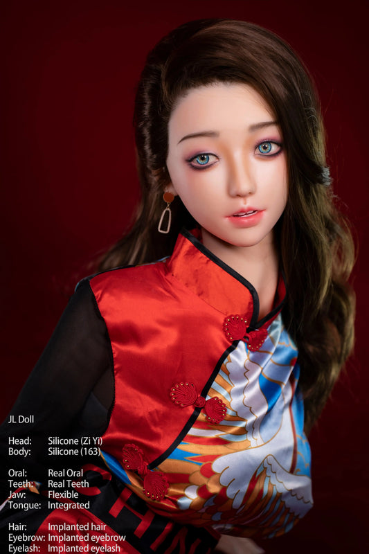 Jarliet Doll | 163cm 5ft4in Full Size Chinese Style Big Boobs Full Silicone Doll with ROS Silicone Head for Divorced Guys - ZIYI