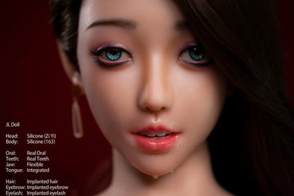 Jarliet Doll | 163cm 5ft4in Full Size Chinese Style Big Boobs Full Silicone Doll with ROS Silicone Head for Divorced Guys - ZIYI