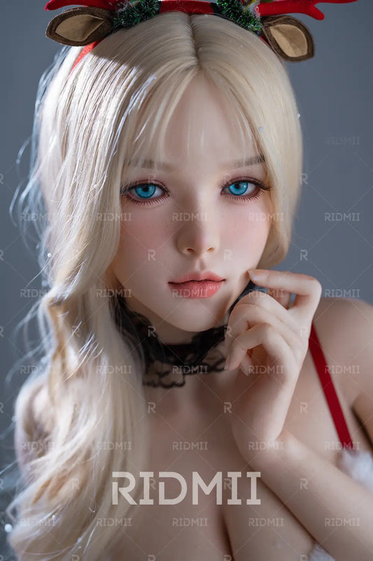 RIDMII Doll | 5ft4.2in Full Body Gold Hair White Skin Sexy Woman Big Tits Full Silicone Love Doll for Single Man - Kaya