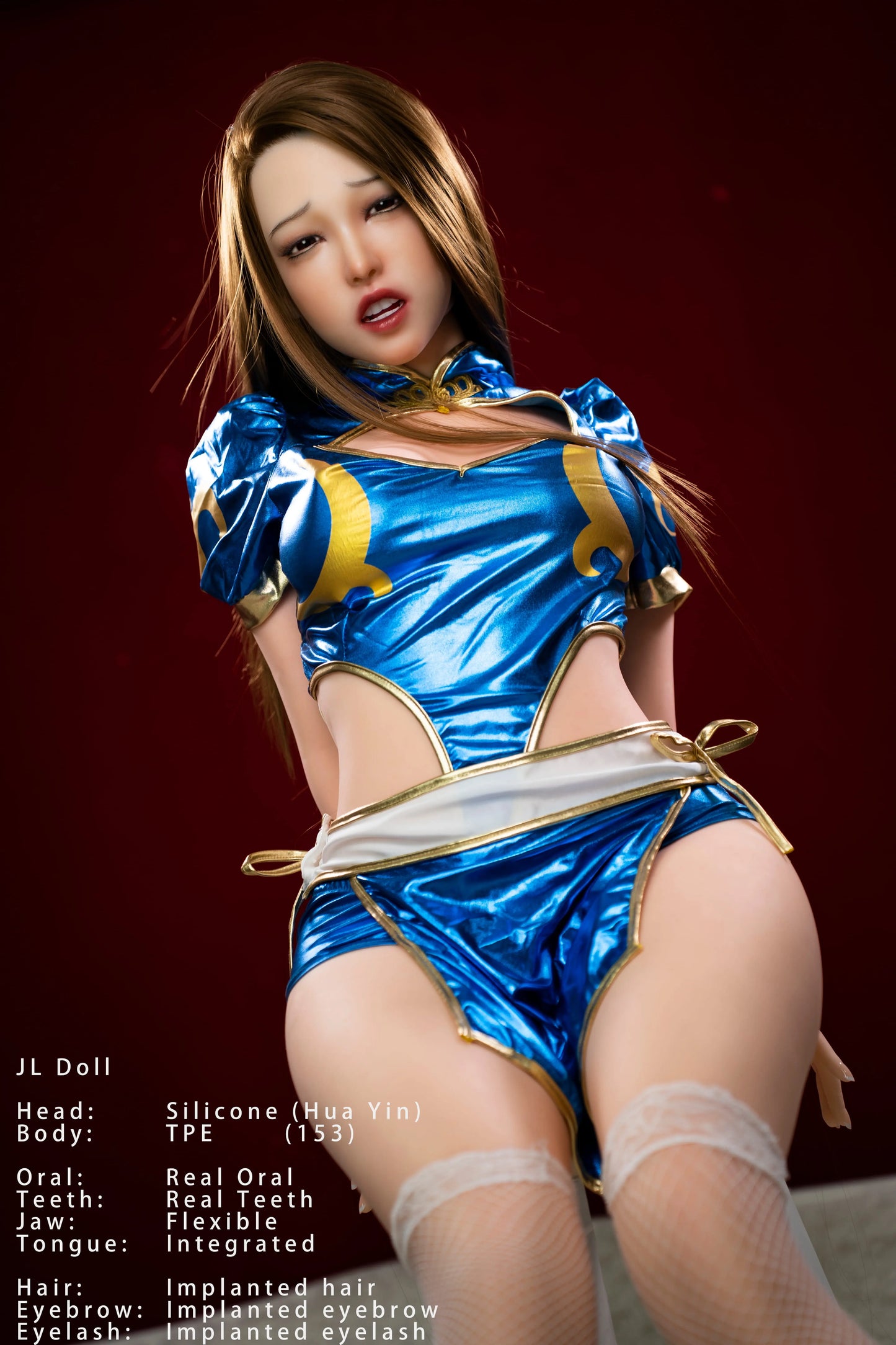 Jarliet Doll | 153cm 5ft1in Full Body Asian Style Slim Body Petite Sex Doll with ROS Silicone Head for Blowjob - HuaYin