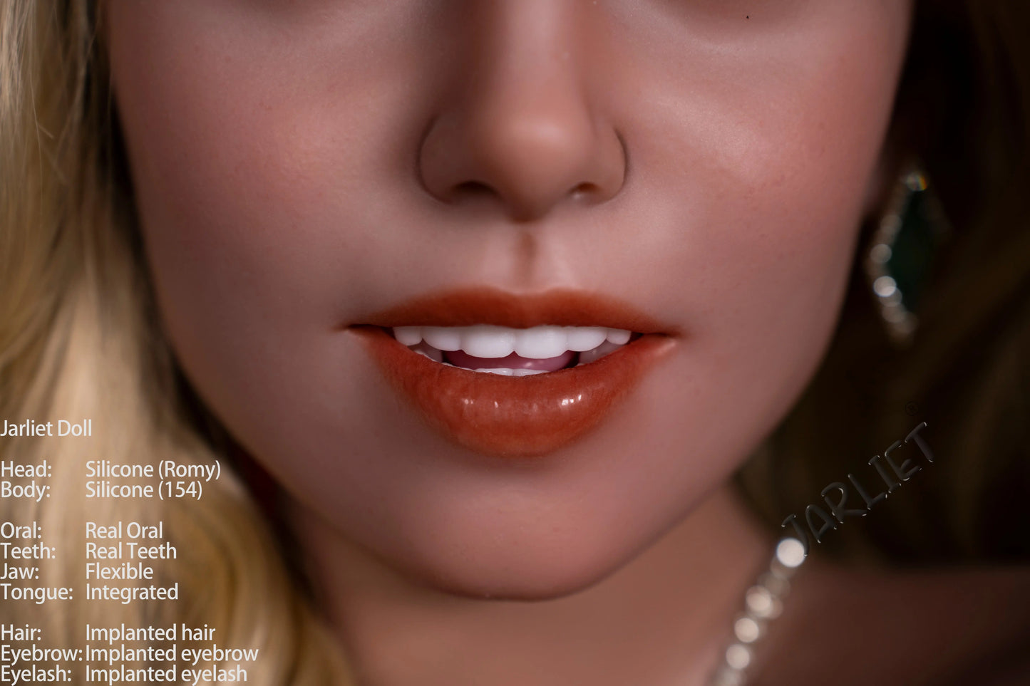 Jarliet Doll | 154cm 5ft1in Full Body Blonde Hair Mature Sex Doll with ROS Silicone Head for Blowjob - Romy