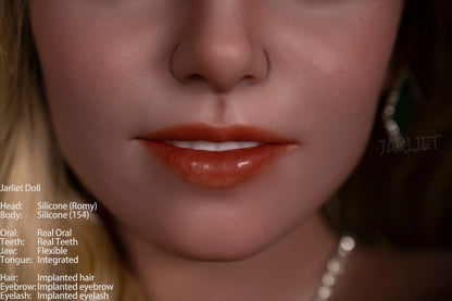 Jarliet Doll | 154cm 5ft1in Full Body Blonde Hair Mature Sex Doll with ROS Silicone Head for Blowjob - Romy