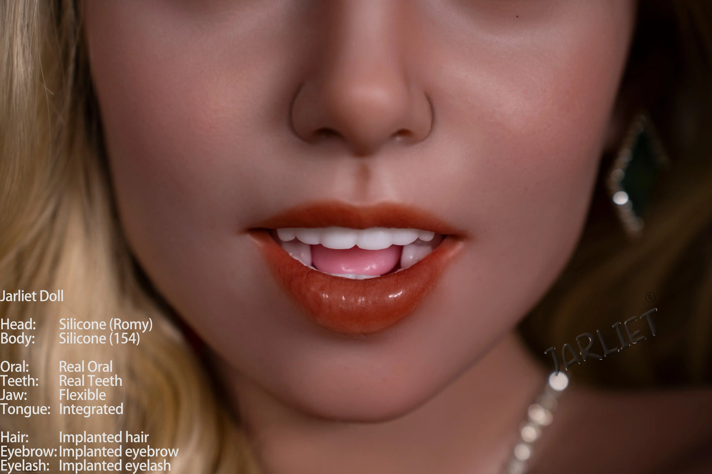 Jarliet Doll | 154cm 5ft1in Full Body Blonde Hair Mature Sex Doll with ROS Silicone Head for Blowjob - Romy