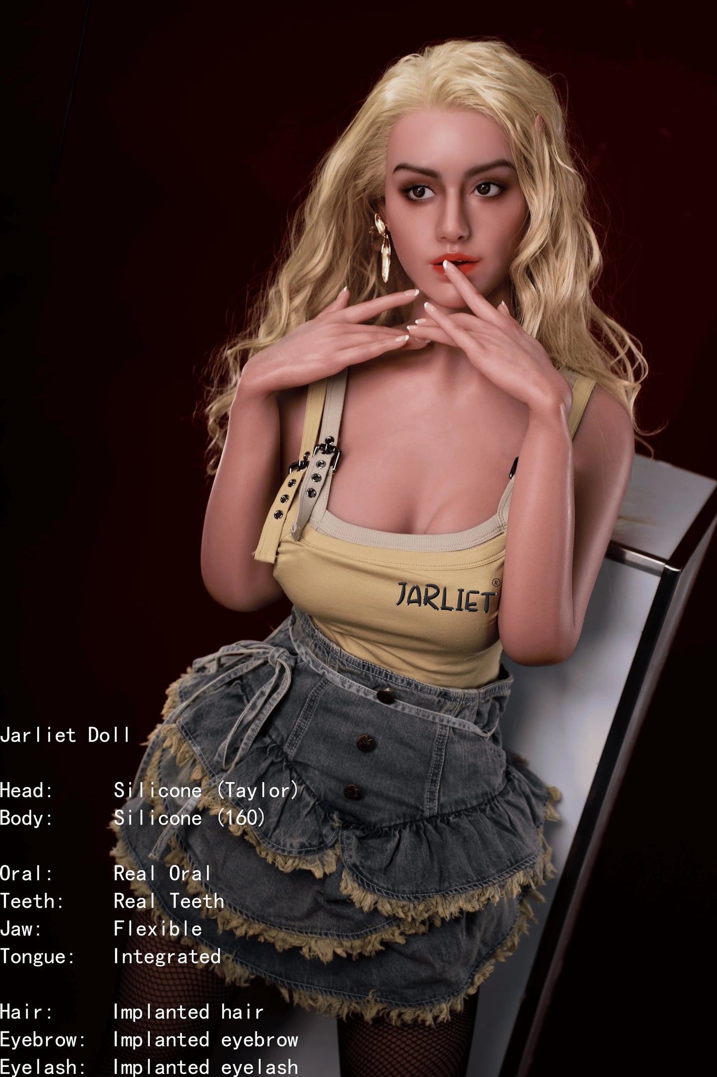 Jarliet Doll | 160cm 5ft3in Blonde Golden Hair Sexy Woman Full Size Adult Full Silicone Doll with ROS Silicone Head - Taylor