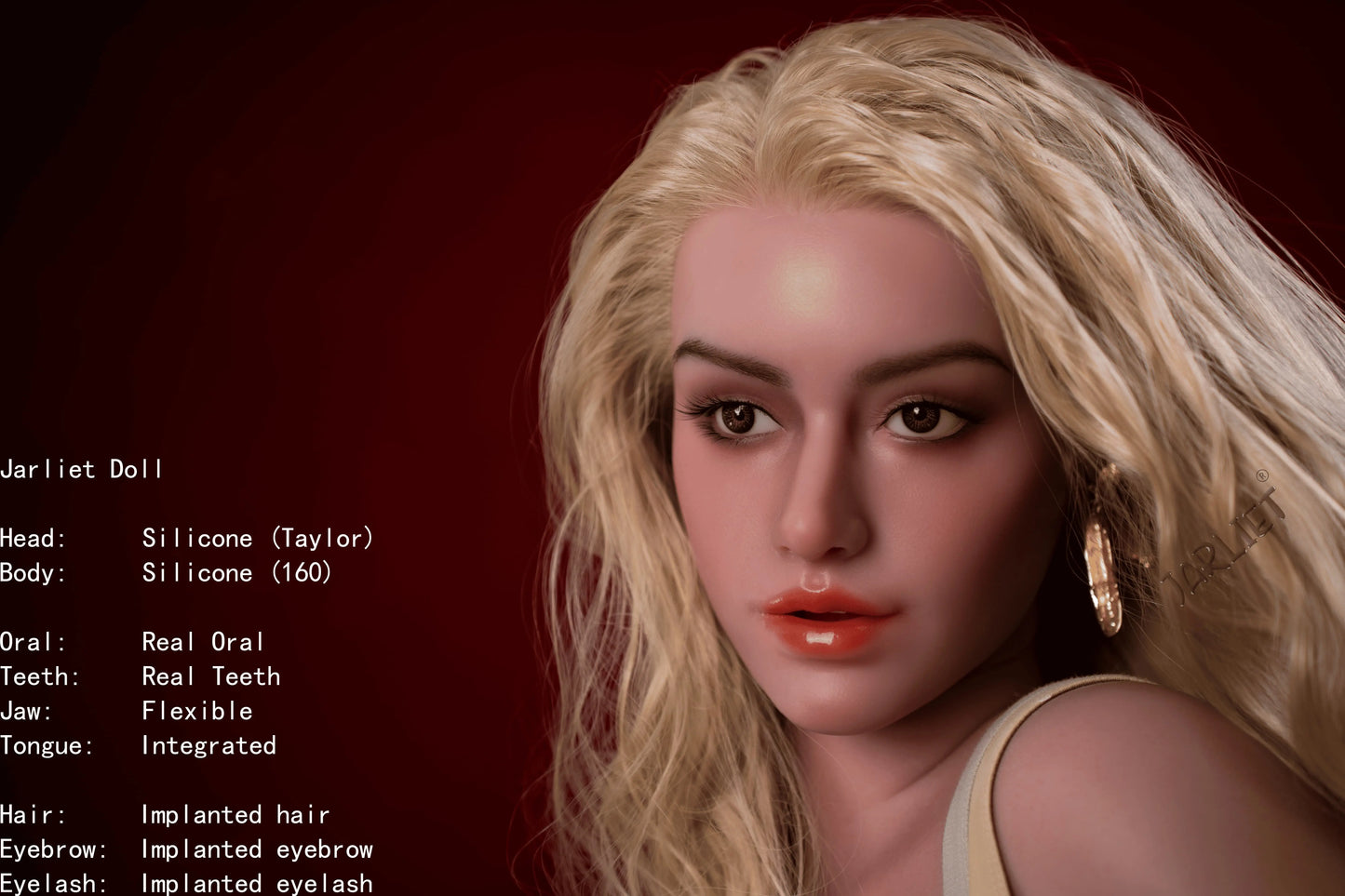 Jarliet Doll | 160cm 5ft3in Blonde Golden Hair Sexy Woman Full Size Adult Full Silicone Doll with ROS Silicone Head - Taylor