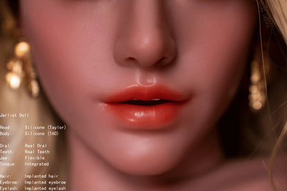Jarliet Doll | 160cm 5ft3in Blonde Golden Hair Sexy Woman Full Size Adult Full Silicone Doll with ROS Silicone Head - Taylor