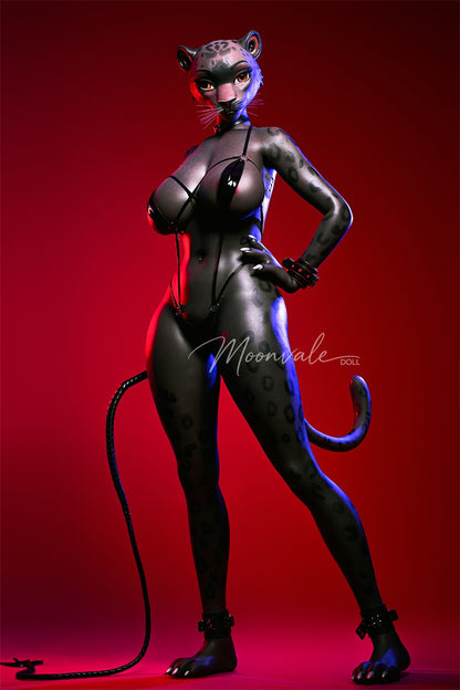 Moonvale Doll 5ft5in Furry Yiff Anthropomorphic Leopard Cat BBW Fantasy Silicone Adult Doll - Velara