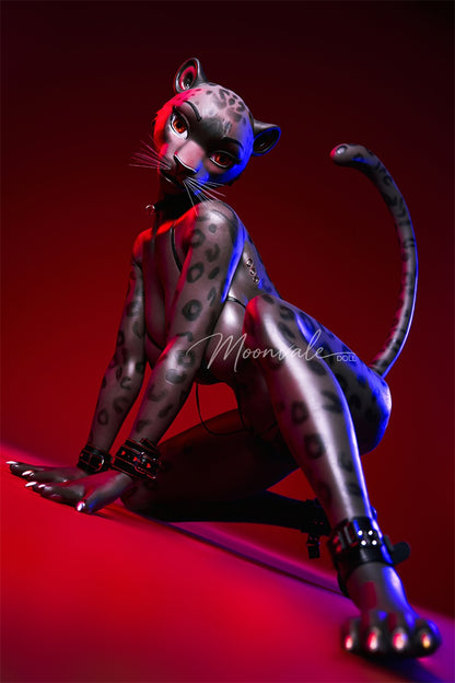 Moonvale Doll 5ft5in Furry Yiff Anthropomorphic Leopard Cat BBW Fantasy Silicone Adult Doll - Velara