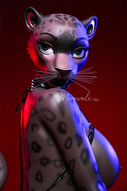 Moonvale Doll 5ft5in Furry Yiff Anthropomorphic Leopard Cat BBW Fantasy Silicone Adult Doll - Velara