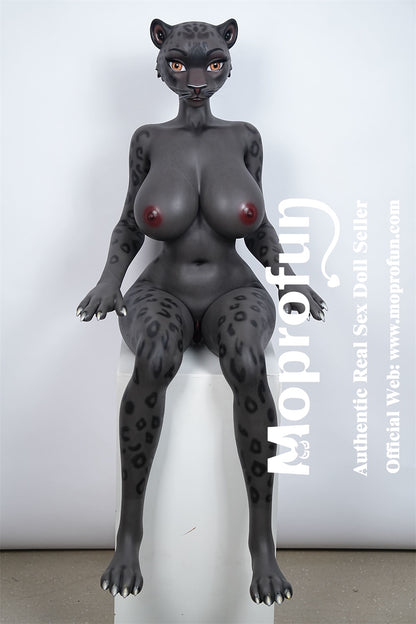 Moonvale Doll 5ft5in Furry Yiff Anthropomorphic Leopard Cat BBW Fantasy Silicone Adult Doll - Velara