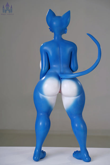 European Stock Dolls Castle Mini Size Anime Style Blue Skin Silicone Furry Fantasy Doll - Fenrya