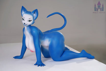 European Stock Dolls Castle Mini Size Anime Style Blue Skin Silicone Furry Fantasy Doll - Fenrya