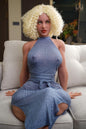 Dolls Castle | 165cm D Cup Blonde Girl Tan Skin Full Body Adult TPE Sex Doll - Flavia