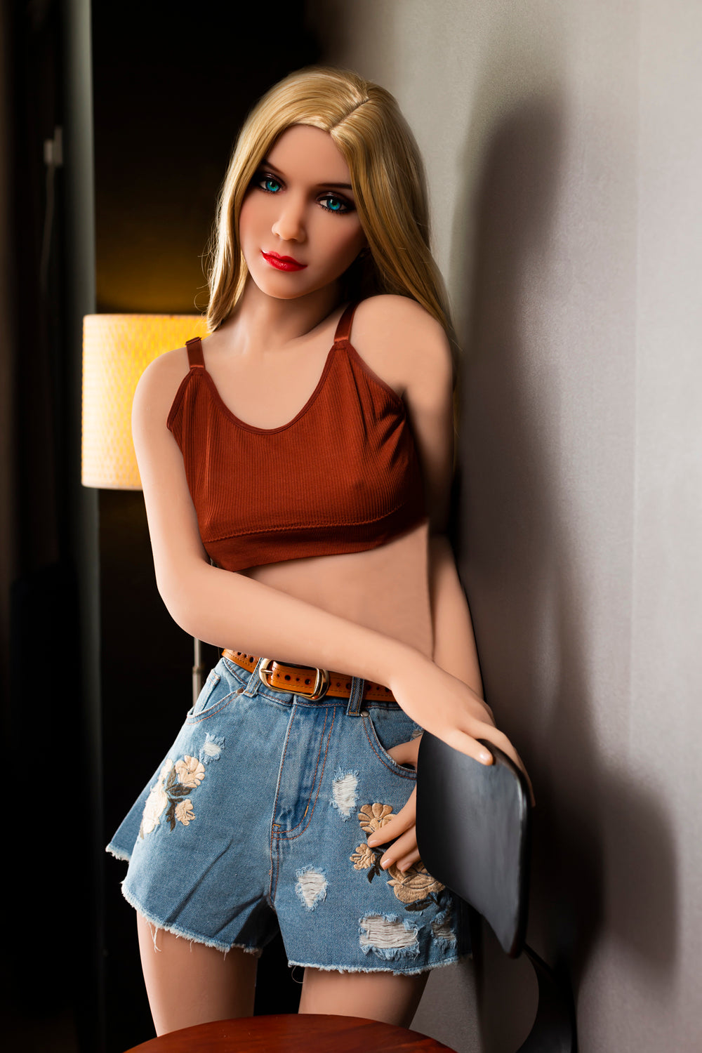 US Stock | HR Doll 5ft5in 166cm Small Tits Skinny Slim Body Blonde Girl Real TPE Sex Doll - Arisu