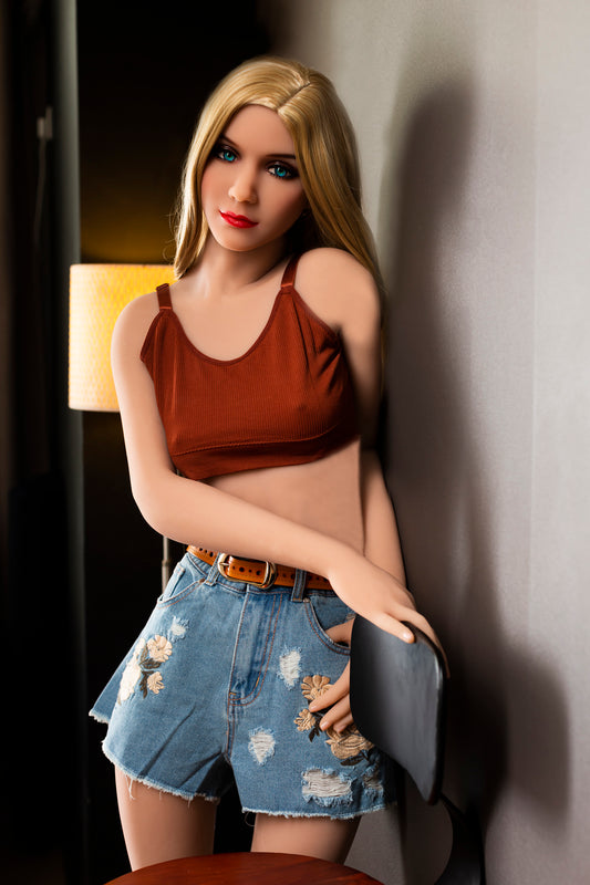 US Stock | HR Doll 5ft5in 166cm Small Tits Skinny Slim Body Blonde Girl Real TPE Sex Doll - Arisu