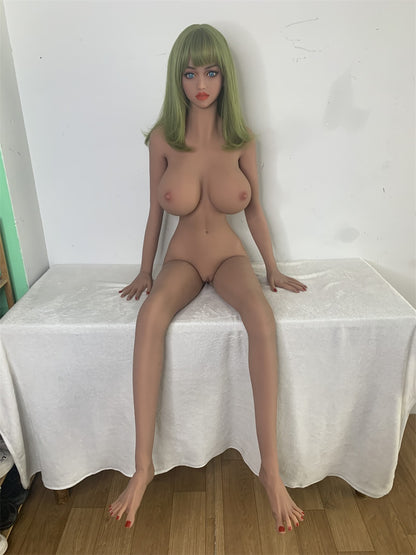 US Stock | Rifrano Doll 158cm 5ft2in Green Hair Real Full Size Big Boobs TPE Sex Doll - Nia