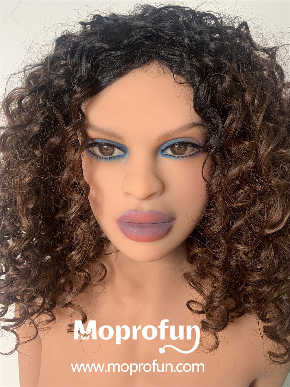Sex Doll in USA | Rifrano Doll 165cm 5ft5in Light Brown Skin Curly Hair Black Sexy Woman TPE Sex Doll - Nia