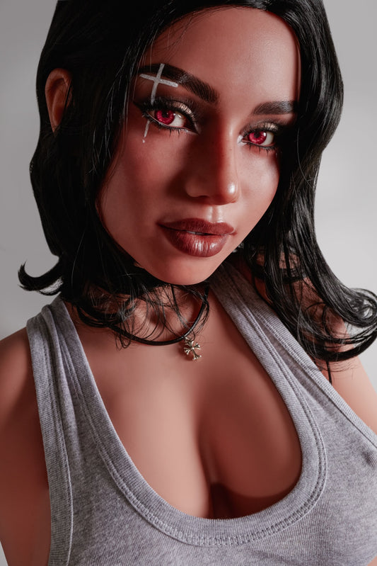 ⭐️ Climax Doll | 154cm 5ft Full Size Lifelike Seductive Latina Hybrid TPE Love Doll with ROS Silicone Head for Divorced Man - Reese