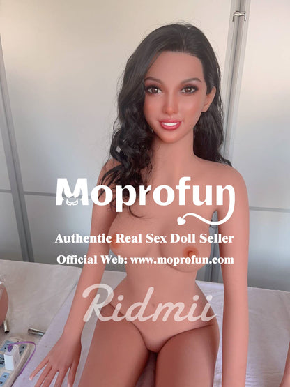 RIDMII Doll US Stock 5ft2in Tan Skin Slim Body Small Breast Hybrid Sex Doll with Silicone Head - Bella
