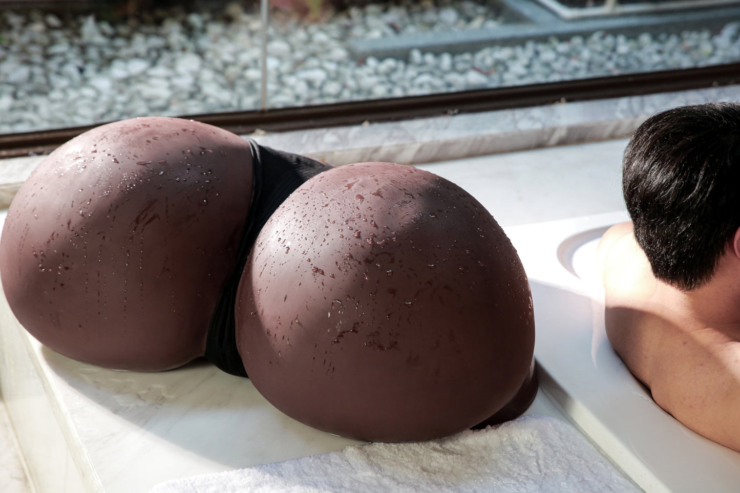 Climax Doll 1:1 Life Size Lifelike Black Skin Super Big Butt Torso Sex Doll Male Masturbator - R3