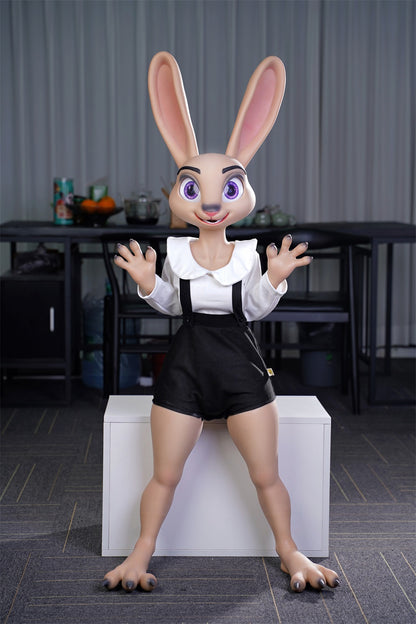 Dolls Castle Lifelike Bunny Animal Rabittie Style Silicone Furry Fantasy Doll - Rabit