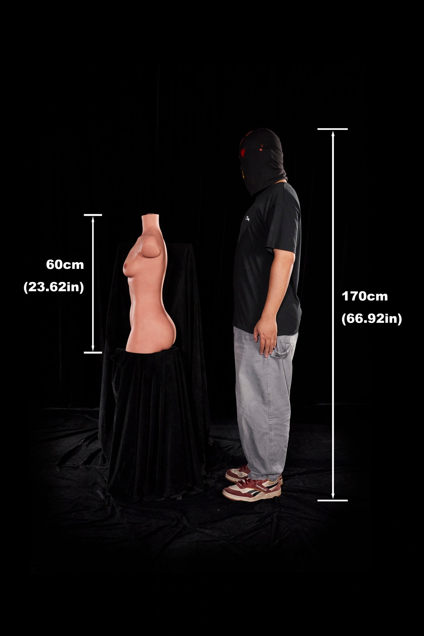 Climax Doll | 27LB Tan Skin Realistic Full Silicone Half Body Flat Chest Adult Sex Doll Torso for Single Men - ULW 661#