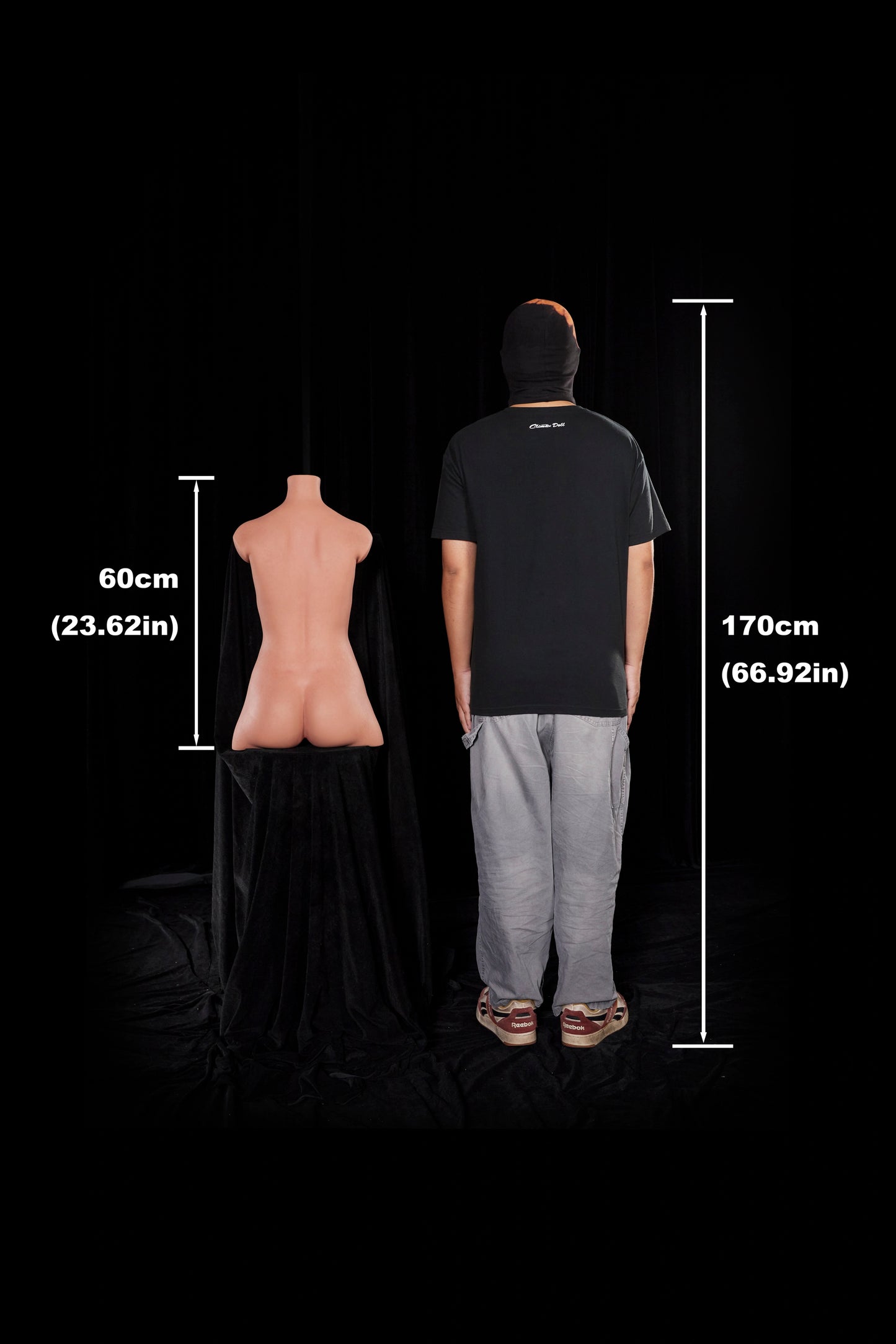 Climax Doll | 27LB Tan Skin Realistic Full Silicone Half Body Flat Chest Adult Sex Doll Torso for Single Men - ULW 661#