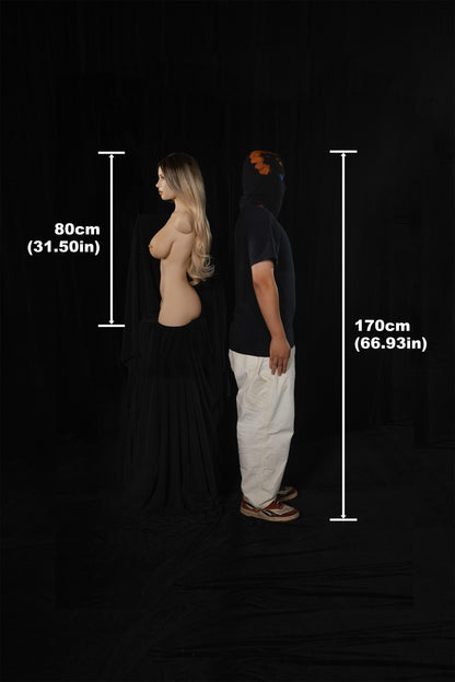 Climax Doll | 33LB E Cup Realistic Full Silicone Gold Hair Mature American Woman Half Body Big Chest Adult Sex Doll Torso - ULW 662# Miko