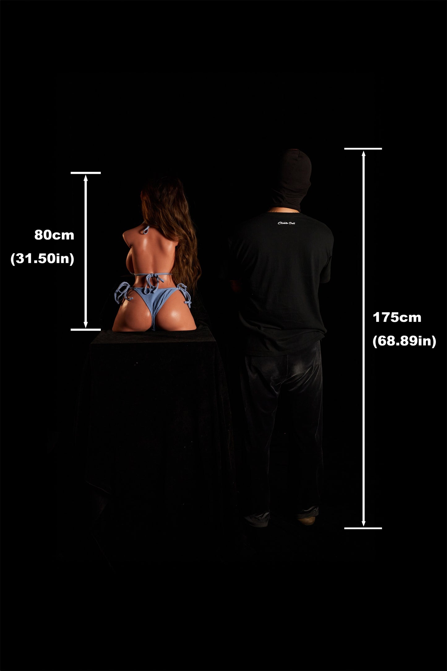 Climax Doll | 33LB G Cup Realistic Full Silicone Black Hair Mature American Woman Half Body Small Breast Adult Sex Doll Torso - ULW 664# Eliza
