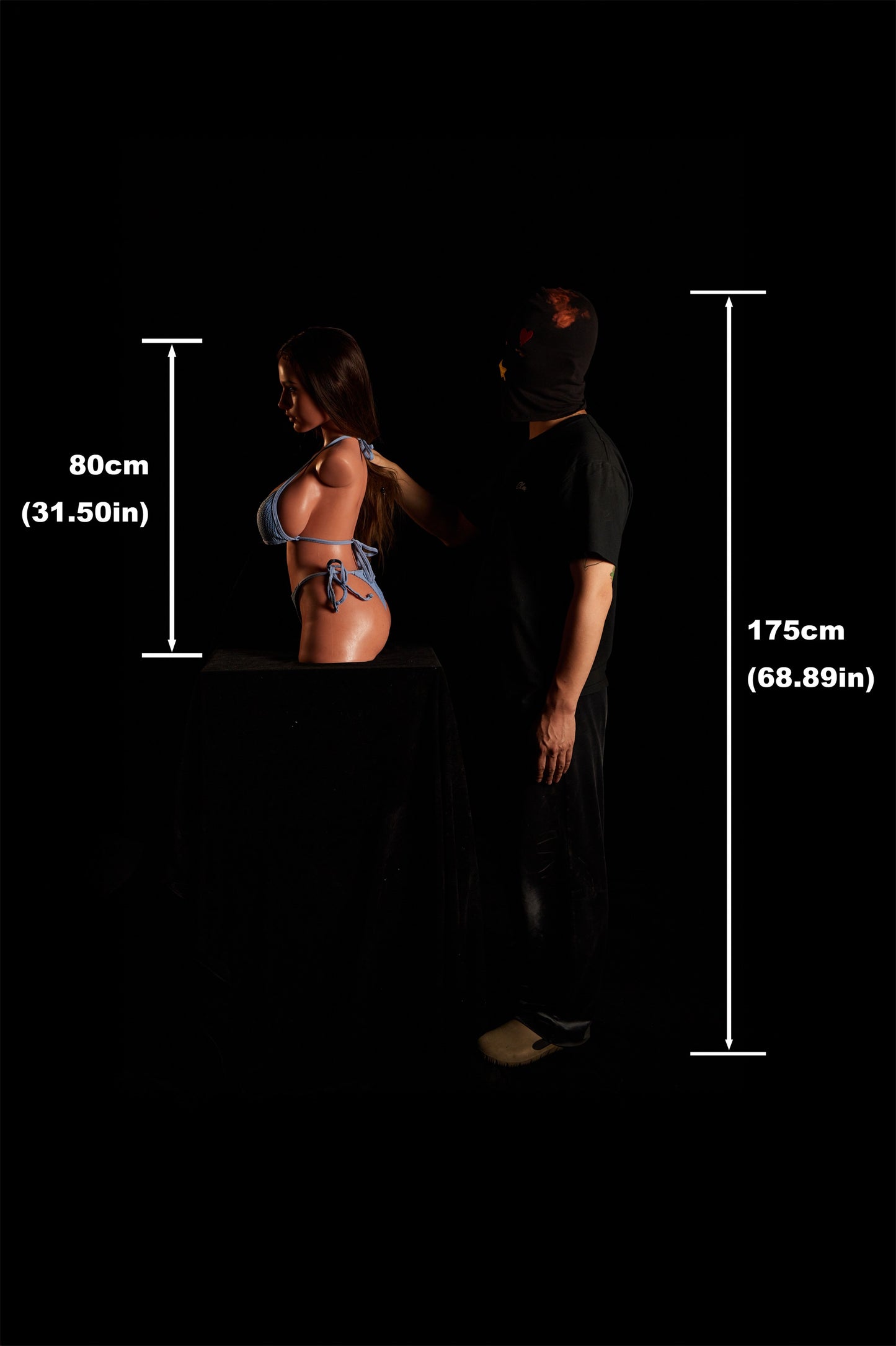 Climax Doll | 33LB G Cup Realistic Full Silicone Black Hair Mature American Woman Half Body Small Breast Adult Sex Doll Torso - ULW 664# Eliza