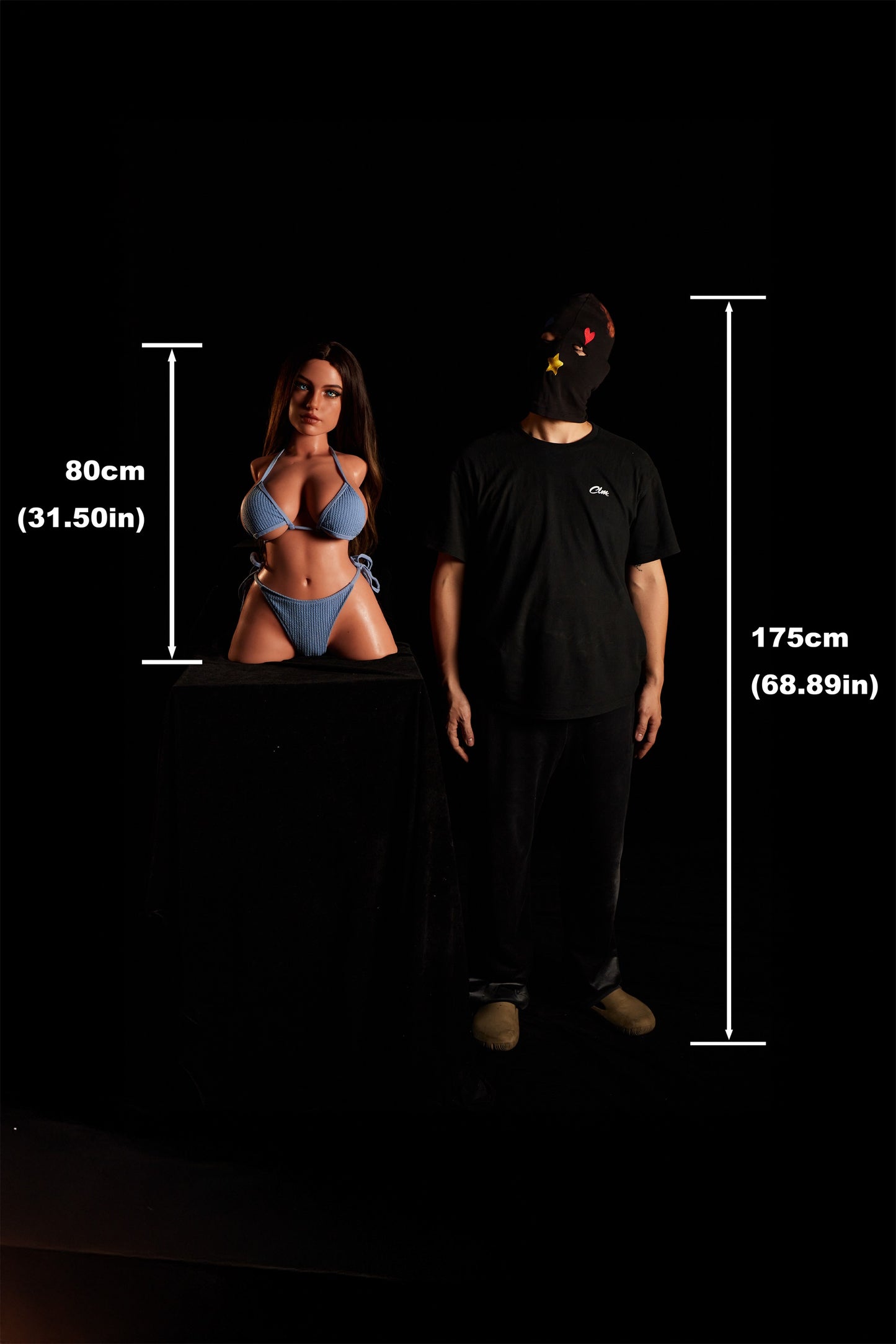 Climax Doll | 33LB G Cup Realistic Full Silicone Black Hair Mature American Woman Half Body Small Breast Adult Sex Doll Torso - ULW 664# Eliza