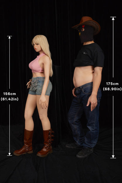 Climax Doll | 5ft1in F Cup Soft Silicone Boobs Full Size Lifelike Petite Body Love Doll with ROS Silicone Head - Rhea