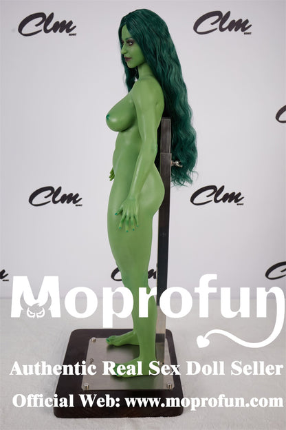 Climax Doll Gree Skin Realistic Scale ACG Anime She-Hulk Cosplay Silicone Figure Mini Doll - Si70 KA Renee