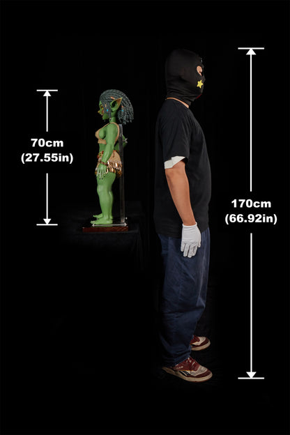 Climax Gree Skin Goblin Girl Realistic Scale ACG Anime Cosplay Silicone Figure Doll - Si70 AT Kaela