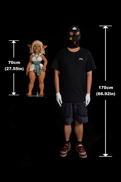 CLM Classic Goblin Girl Realistic Scale ACG Anime Cosplay Silicone Figure Doll for Doll Collector - Si70 AT Kaela