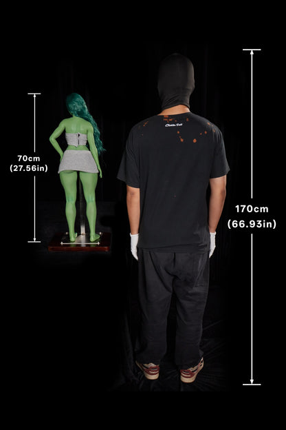 Climax Doll Gree Skin Realistic Scale ACG Anime She-Hulk Cosplay Silicone Figure Mini Doll - Si70 KA Renee