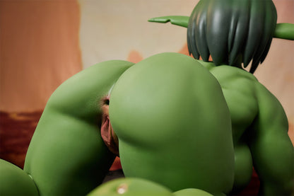 Climax Doll | Life Size Realistic Green Skin Cosplay Monster Goblin Style ACG Anime Silicone Material Doll - Barza