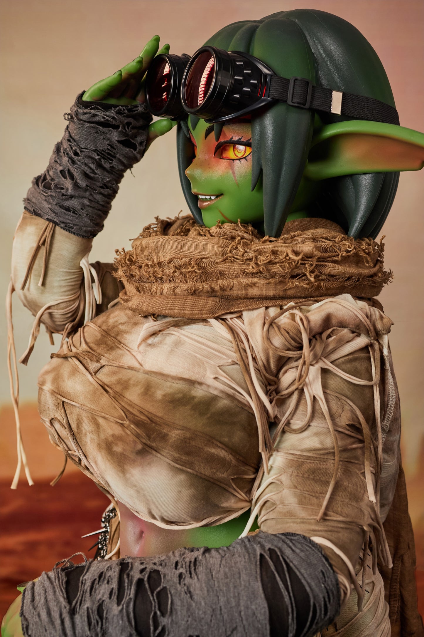 Climax Doll | Life Size Realistic Green Skin Cosplay Monster Goblin Style ACG Anime Silicone Material Doll - Barza
