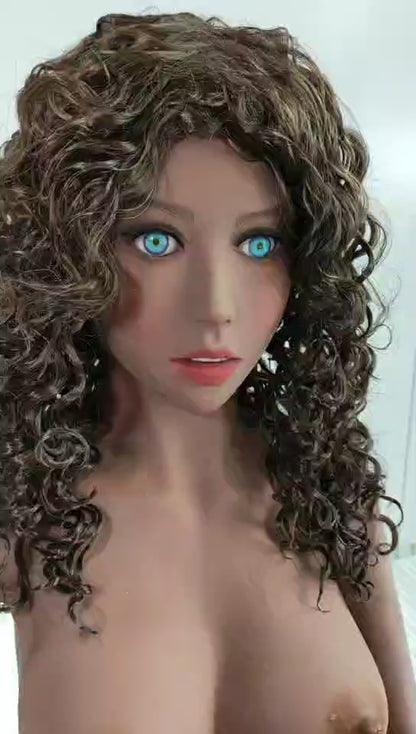 RRA Doll US Stock | 157cm 5ft2in Black Skin Curly Hair Slim Body Mature Sexy Woman Sex Doll - Imani