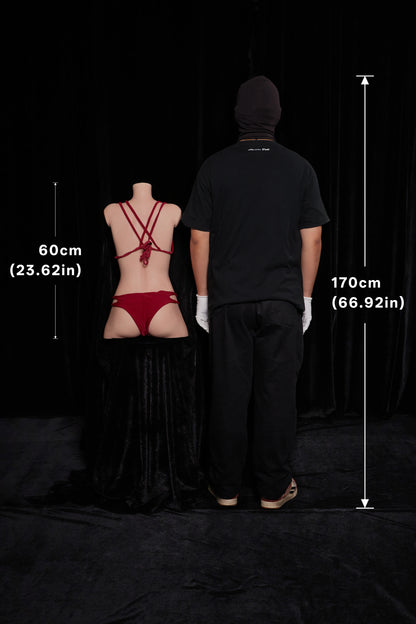Climax Doll | 27LB Realistic Full Silicone Half Body Flat Chest Adult Sex Doll Torso for Single Men - ULW 661#